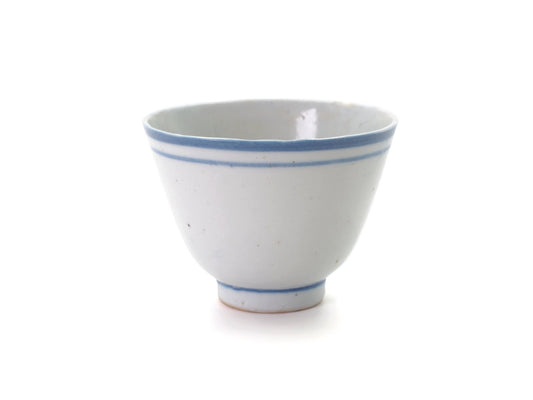 Front view of Late Qing Dynasty Blue Line Cup (Large) from Cha Zhi Ji