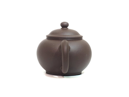 Rear view of Shui Ping Yixing Teapot 220ml – rounded shape and ergonomic handle