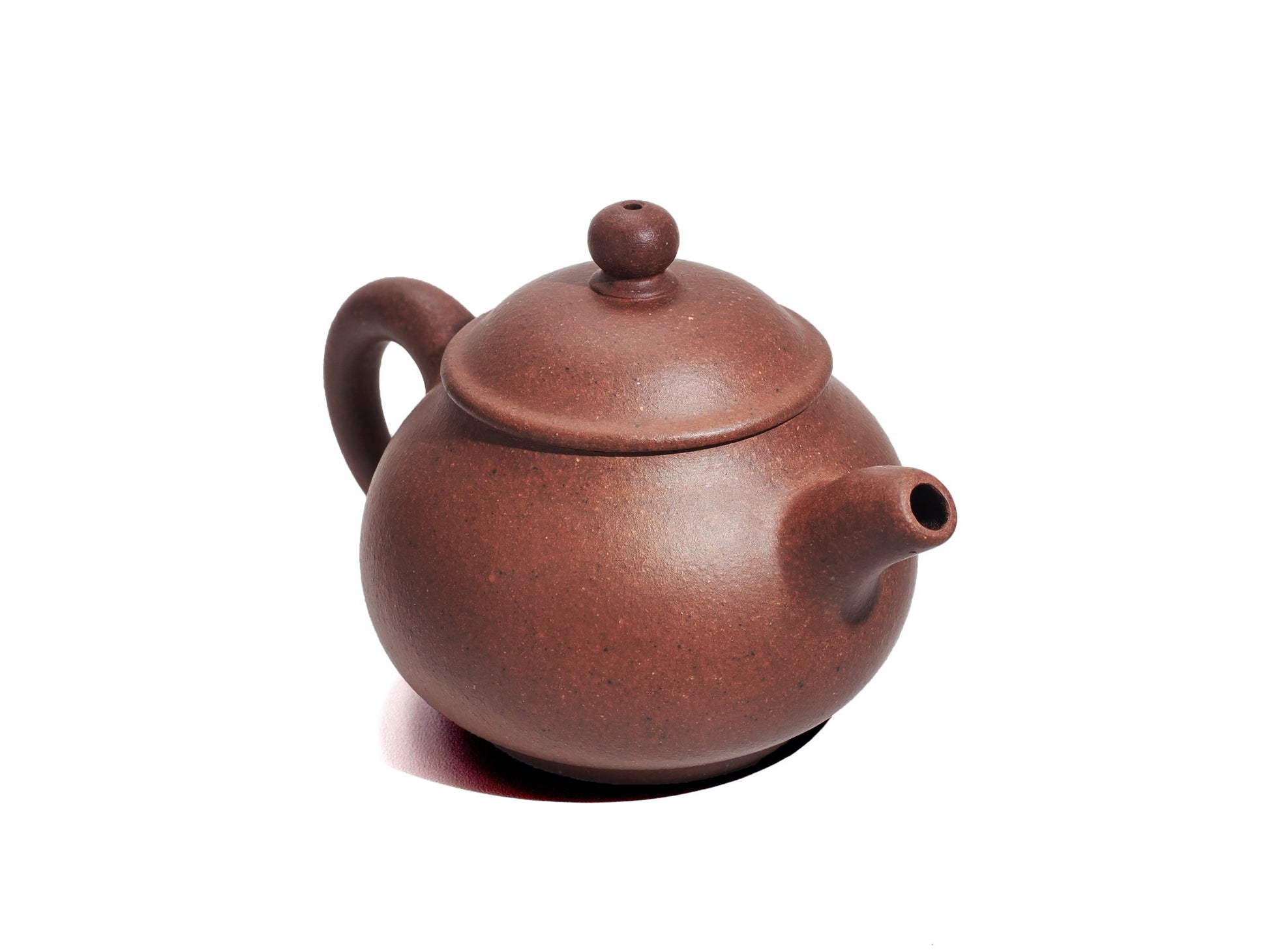 Angled right view of handmade 逸公壶 Yixing teapot, 45ml, diamond grade Zisha clay