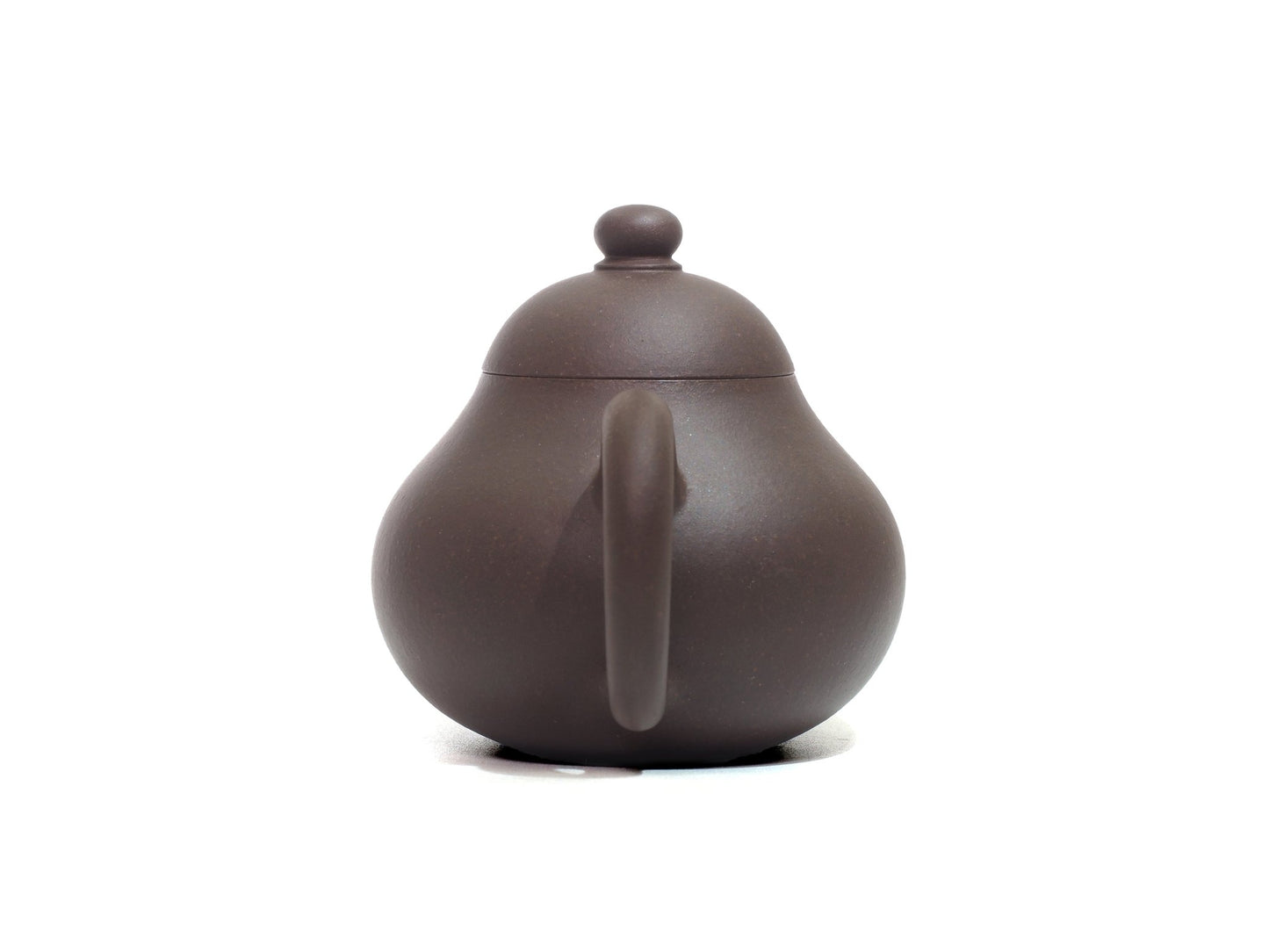 Handle and back view of Li Xing Teapot – 170ml Bronze Grade Zisha