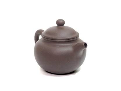 Angled front-right view of Lian Zi Yixing Teapot – showcasing spout and lid details