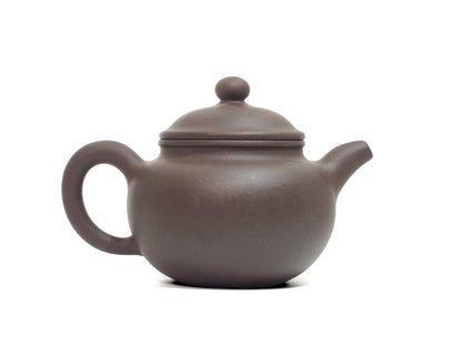 Right side angle of Lian Zi Yixing Teapot – 190ml handmade bronze grade clay teapot
