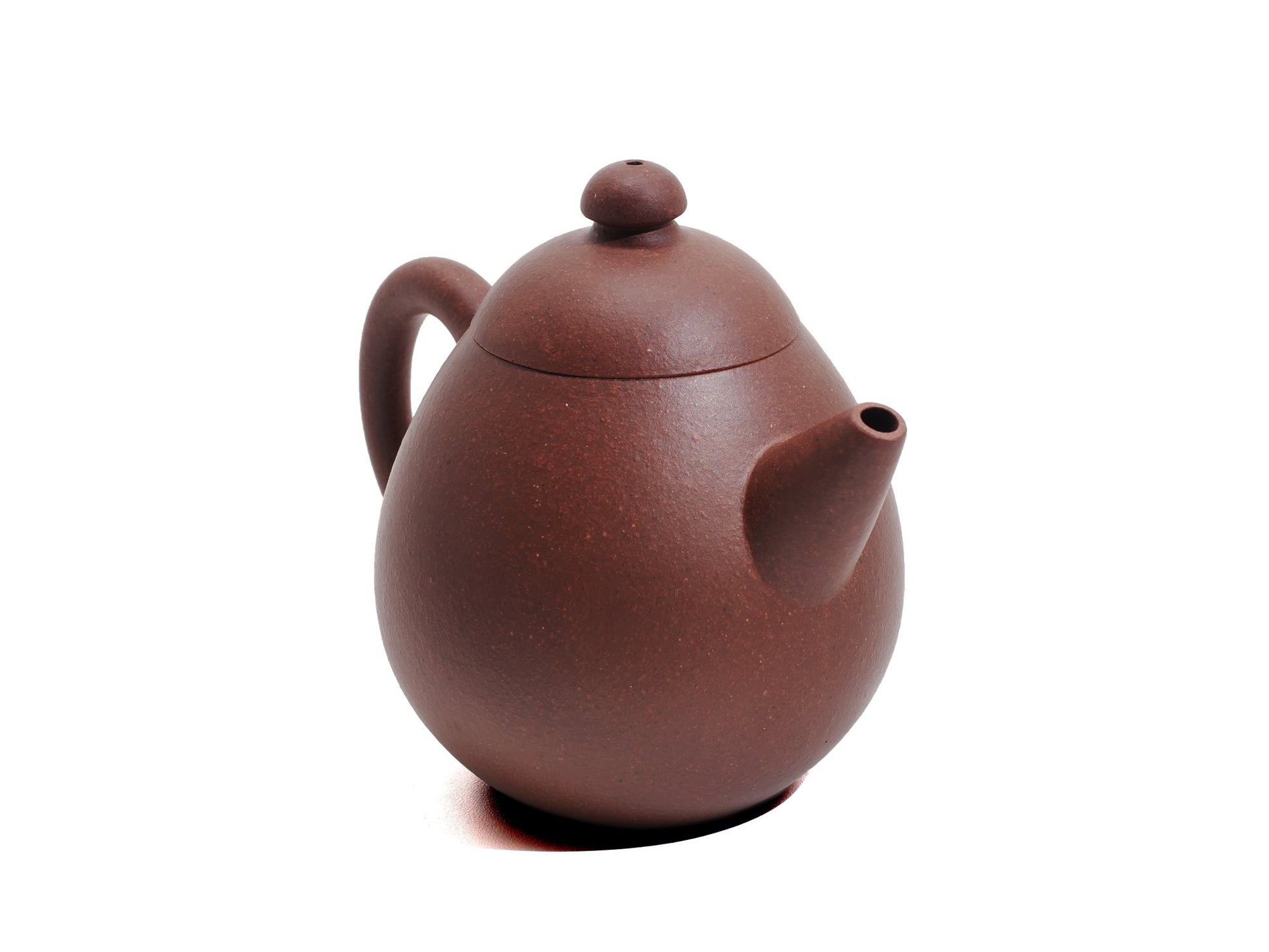 Angled front view of Long Dan teapot made from premium Diamond Grade Zisha