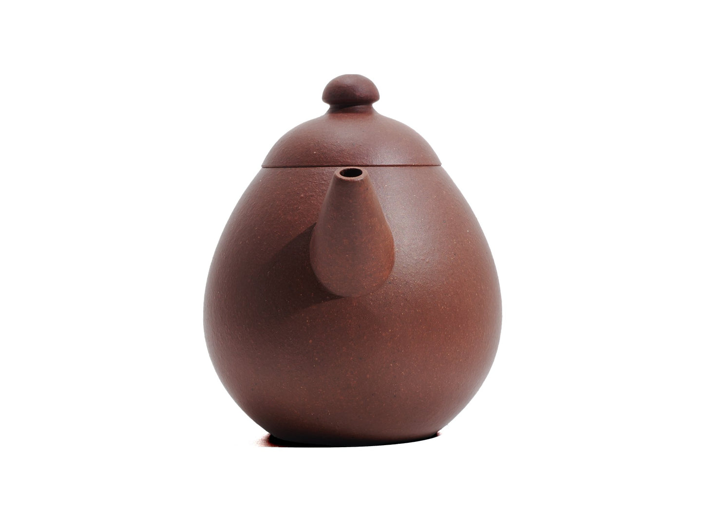 Front view of Long Dan teapot showcasing curved spout and round body