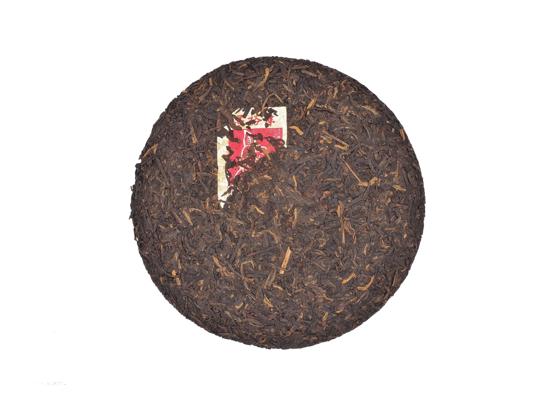 Whole tea cake of Certified Organic Jing Zhi Shou Pu-Erh tea from 2021 by Cha Zhi Ji