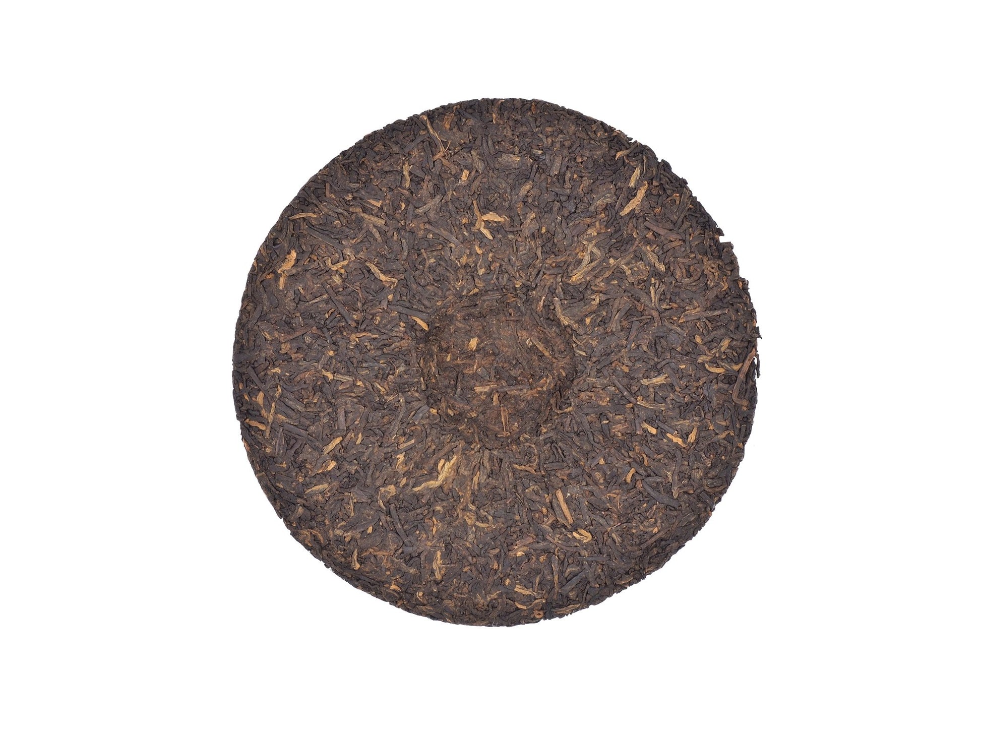 Whole tea cake of Certified Organic Jing Zhi Shou Pu-Erh tea from 2021 by Cha Zhi Ji