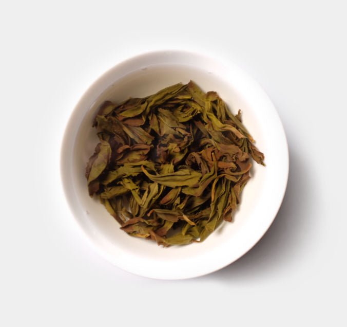 Brewed tea leaves of Handmade Bai Rui Xiang Wuyi Cliff Tea from Cha Zhi Ji
