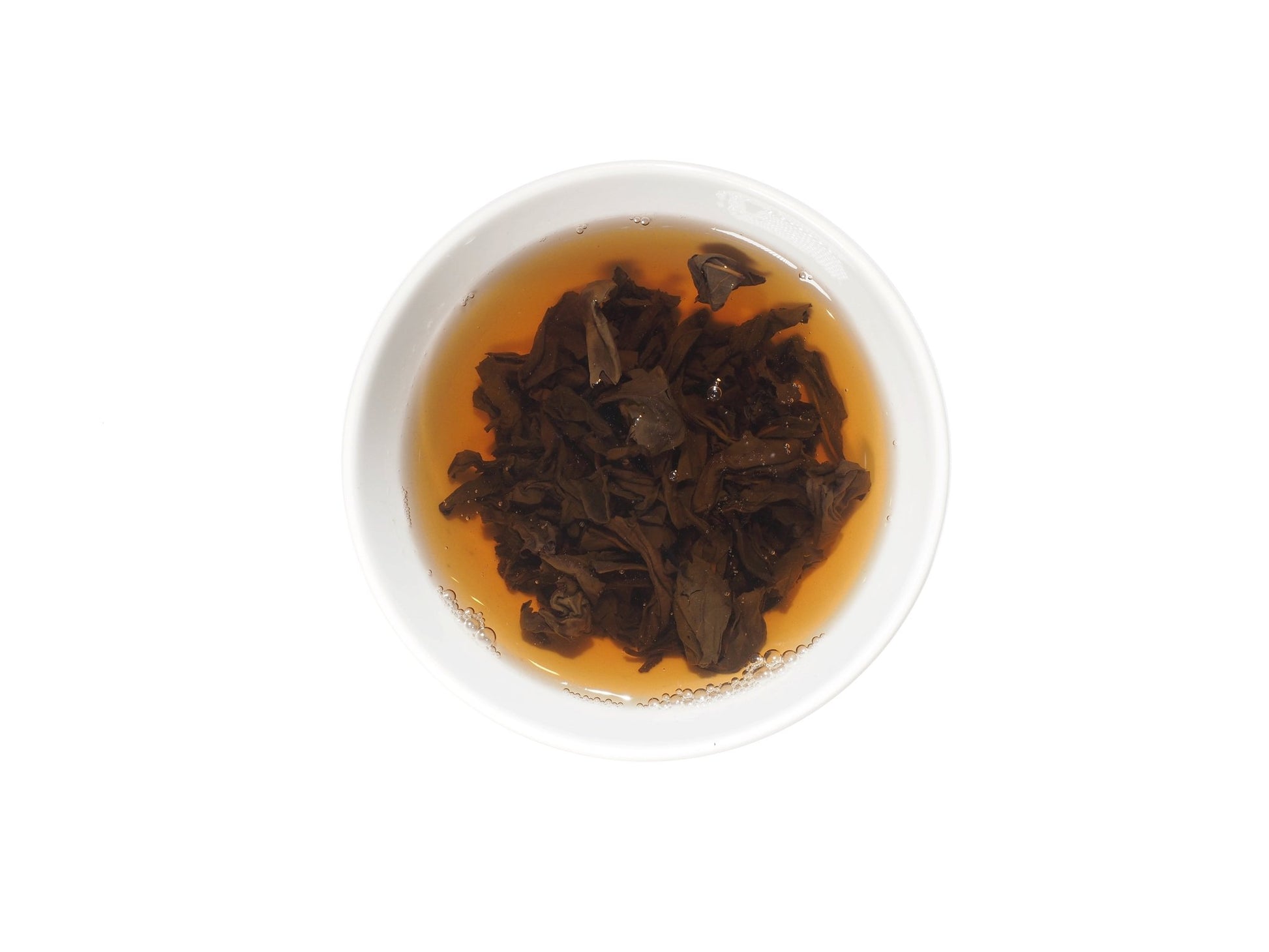 Brewed tea leaves of Handmade Jin Liu Tiao Wuyi Cliff Tea from Cha Zhi Ji