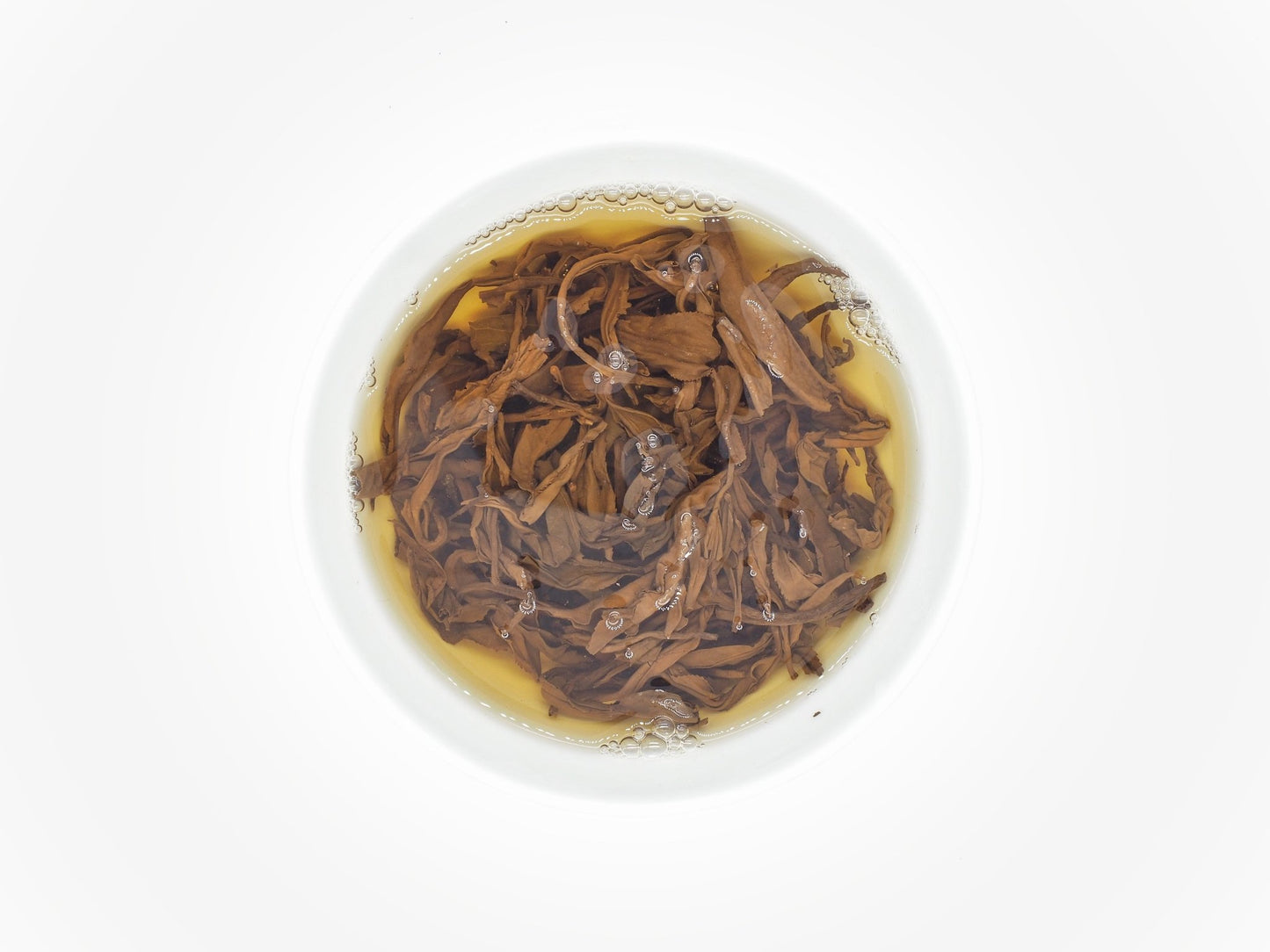 Brewed tea leaves of Lao Shu Dian Hong black tea from Cha Zhi Ji