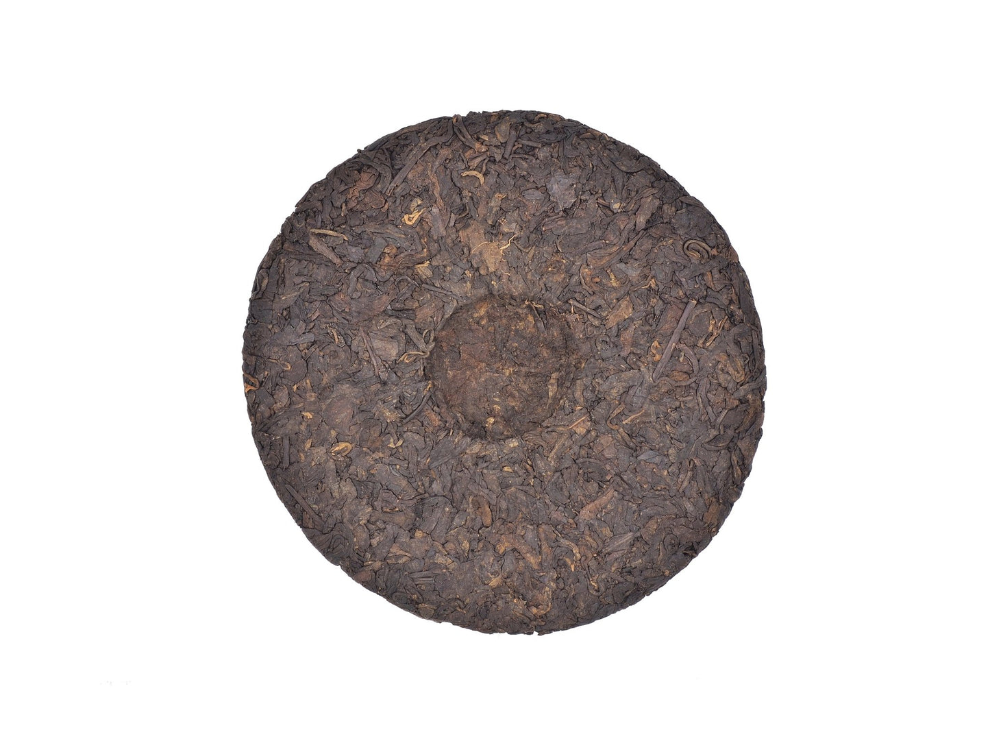 Whole tea cake of Lao Shu Shou Pu-Erh tea from Cha Zhi Ji