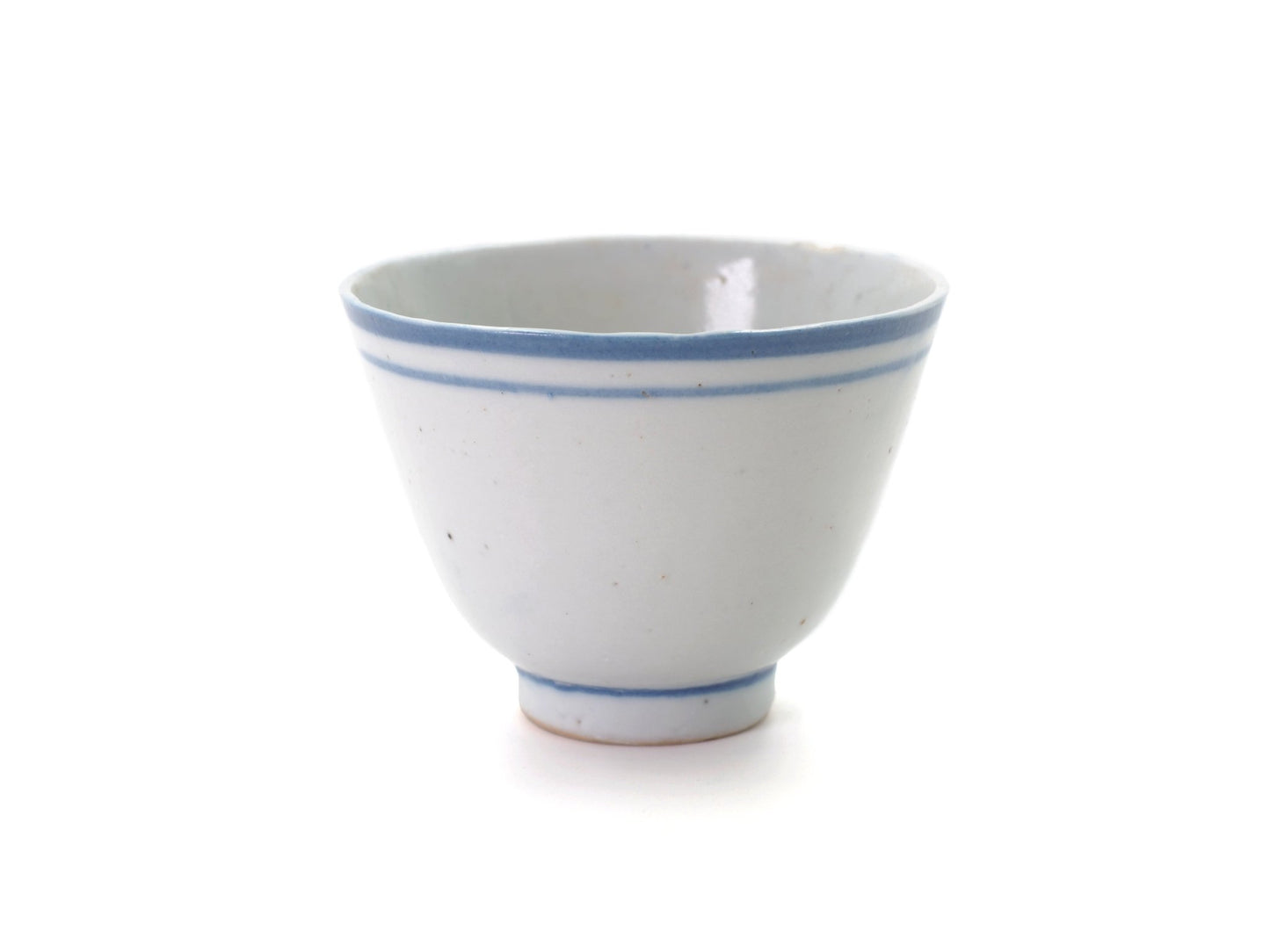 Front view of Late Qing Dynasty Blue Line Cup (Large) from Cha Zhi Ji