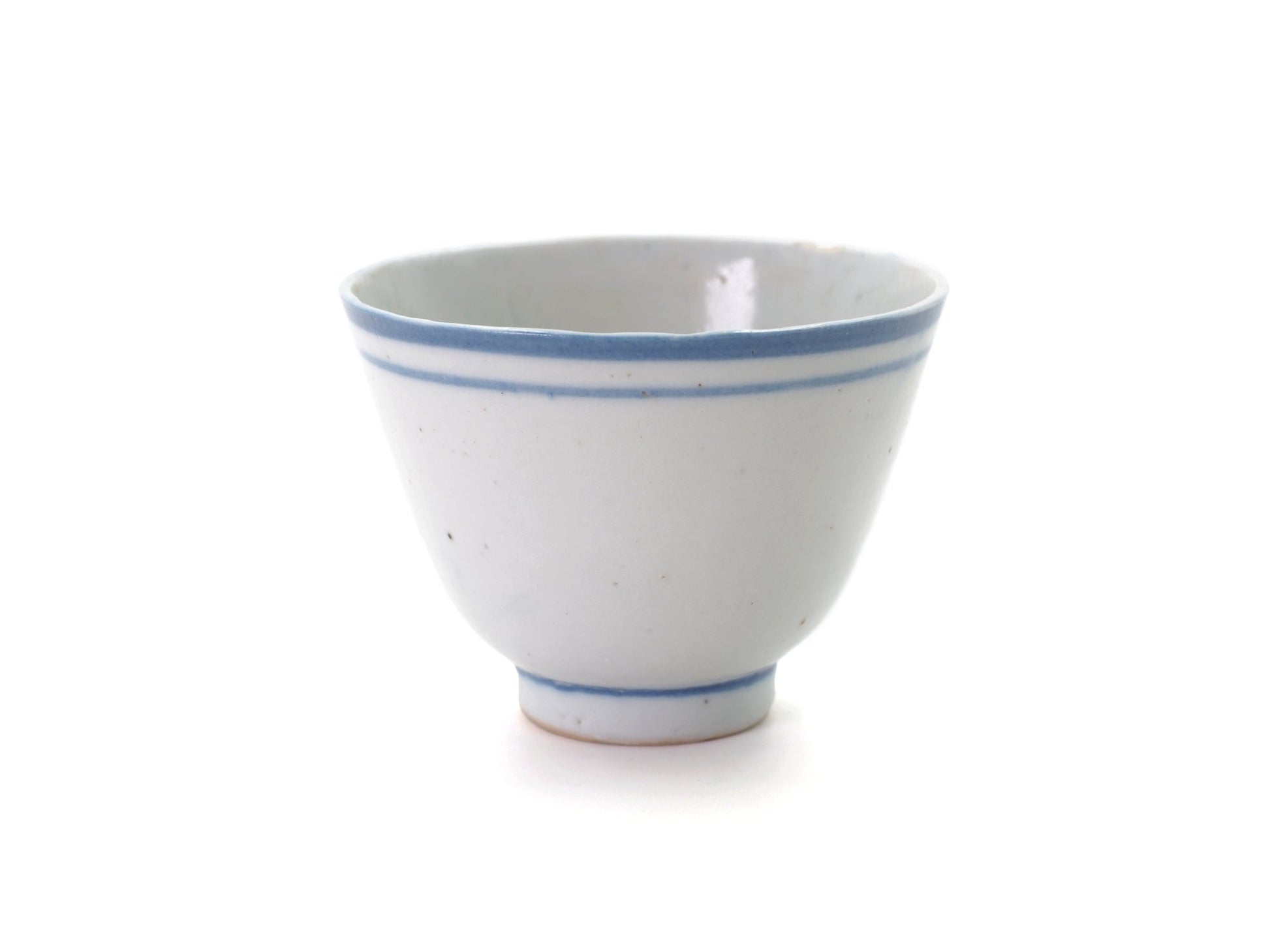 Front view of Late Qing Dynasty Blue Line Cup (Large) from Cha Zhi Ji