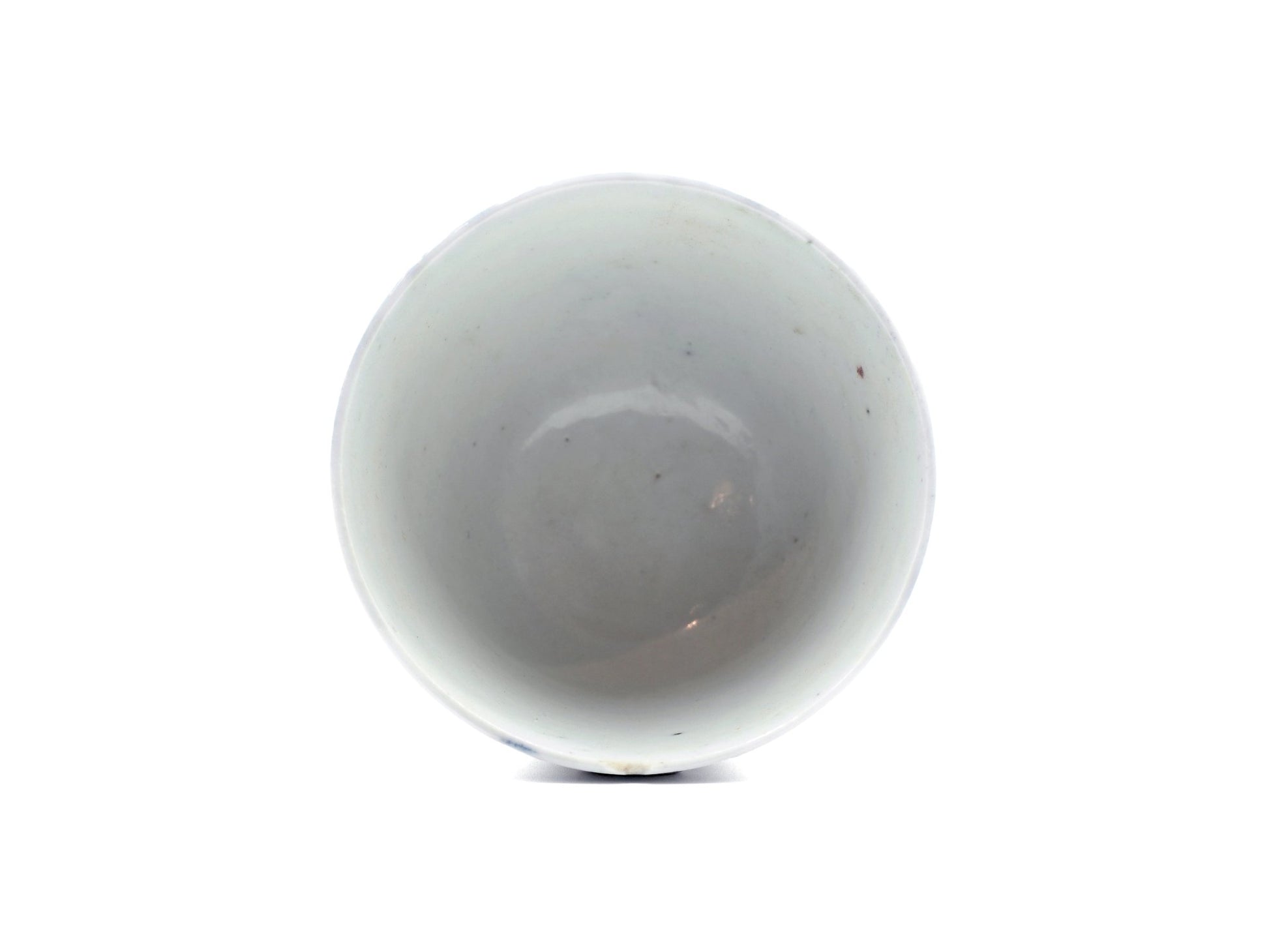 Top view of Late Qing Dynasty Blue Line Cup (Large) from Cha Zhi Ji