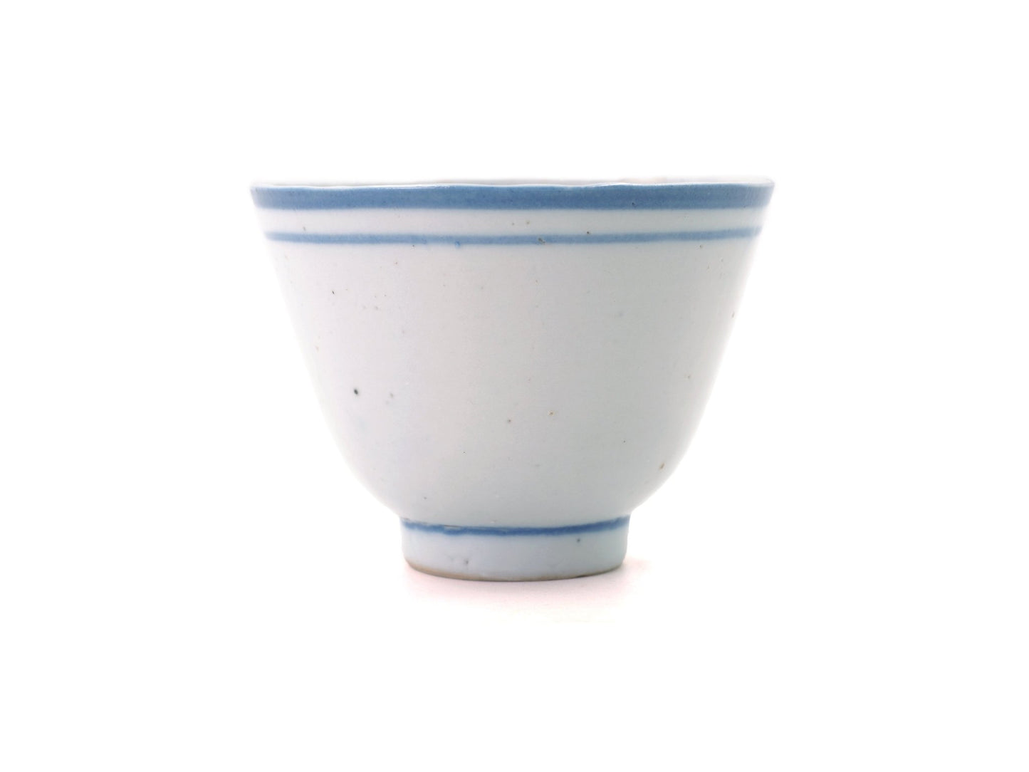 Front view of Late Qing Dynasty Blue Line Cup (Large) from Cha Zhi Ji