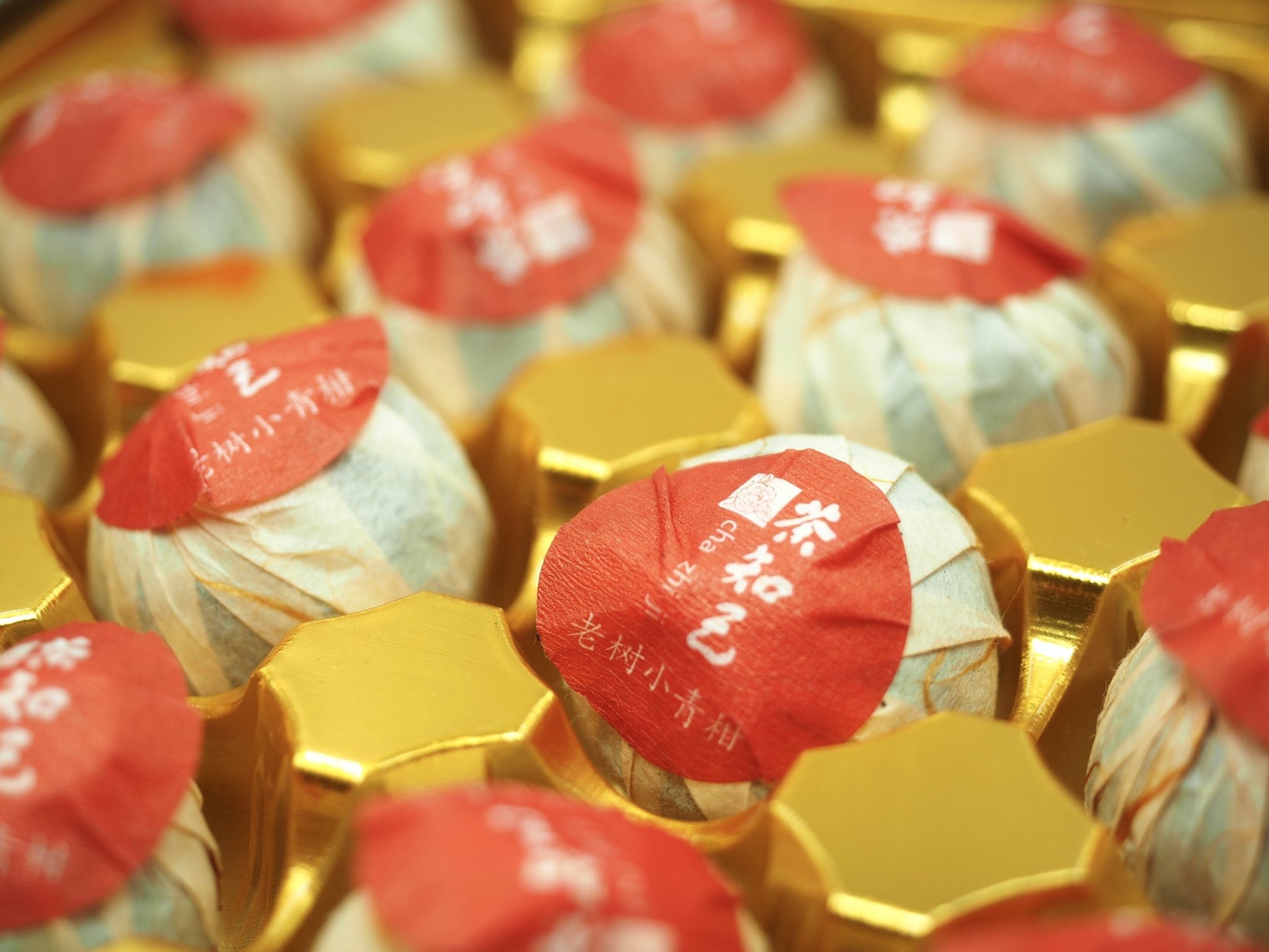 Individual packed Tangerine Shou Pu-Erh tea XiaoQingGan from Cha Zhi Ji