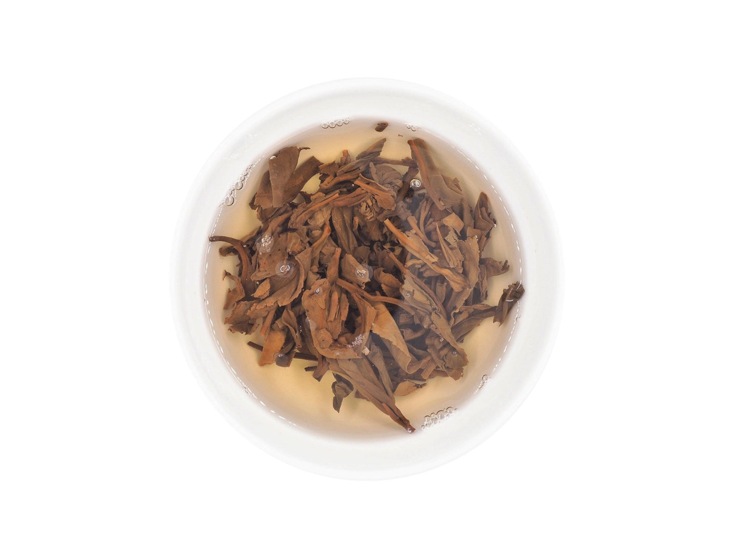 Brewed tea leaves of Zheng Ding Jia Zhai Sheng Pu-Erh tea from 2000 by Cha Zhi Ji